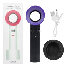 Load image into Gallery viewer, Portable Usb Rechargeable Bladeles Fan Eyelash Fan
