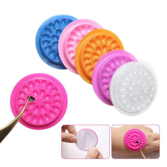 Portable Disposable Adhesive Fake Eyelash Glue Tray With Sticker