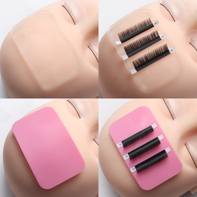 Silicone Gel Individual Eyelash Extensions Tray Beauty Salons Eyelash Holder Pad for False Eye Lash Stands Forehead